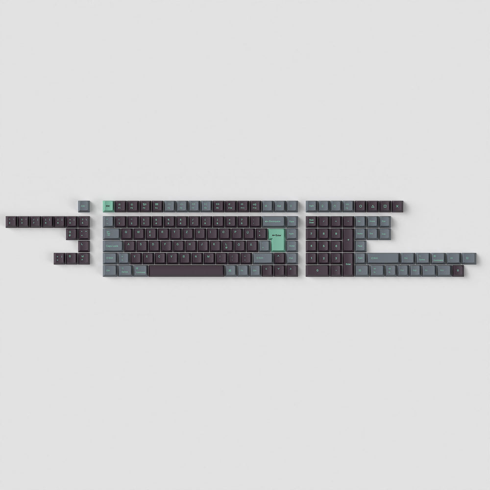 ISO Cherry Profile Dye-Sub PBT Komplettset Tastenkappen-Set – Hacker Mint