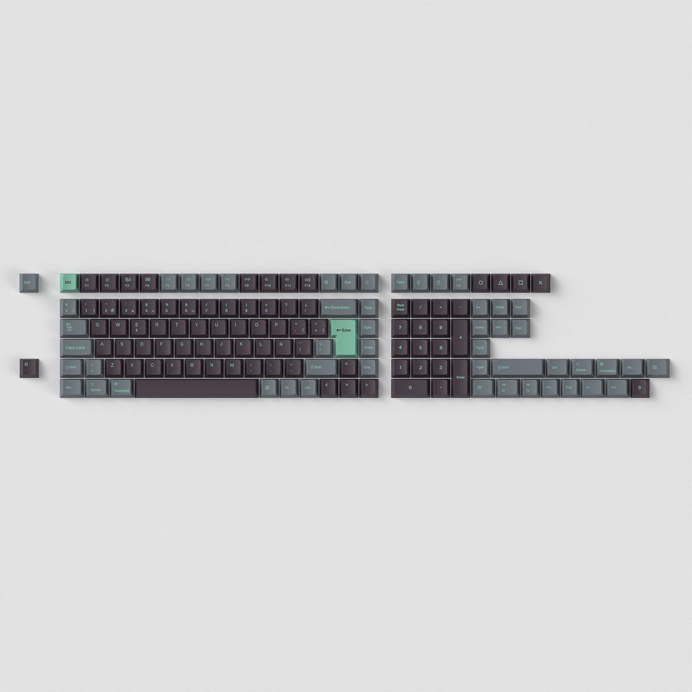 ISO Cherry Profile Dye-Sub PBT Full Set Keycap Set - Hacker Mint