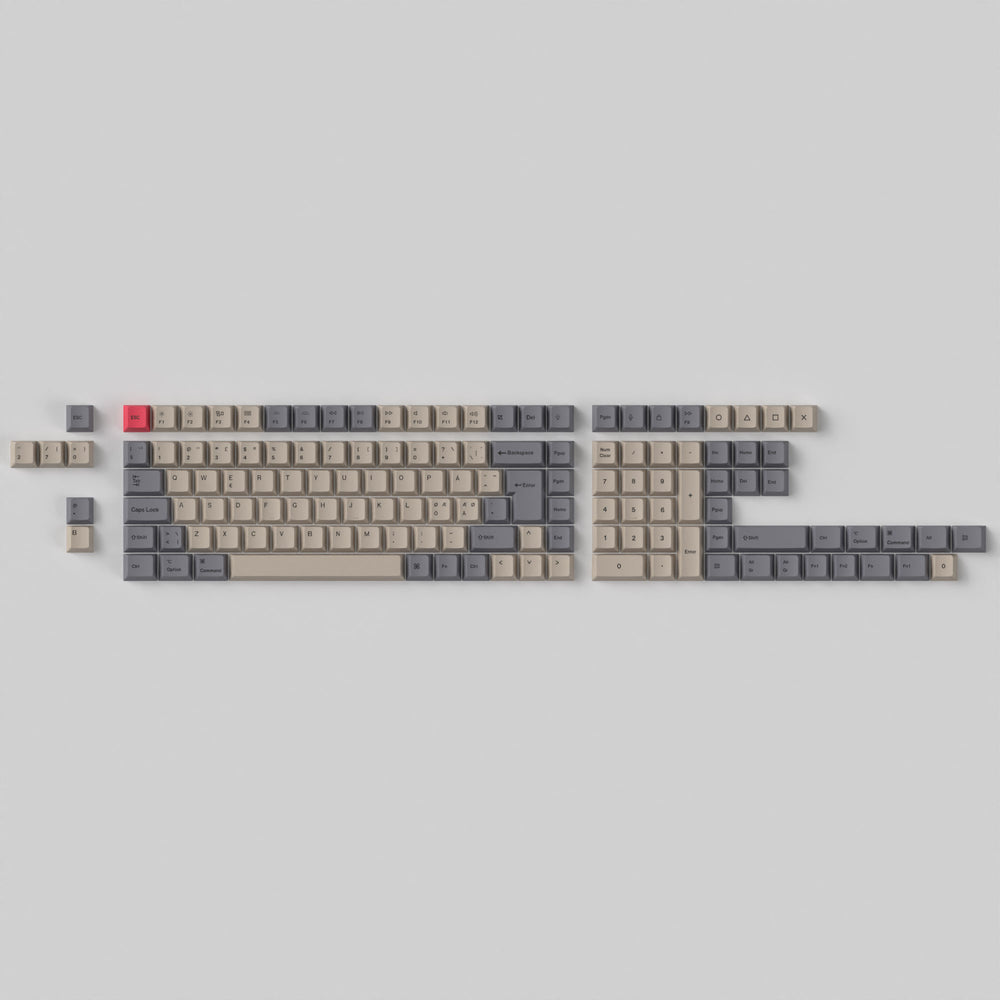 ISO Cherry Profile Dye-Sub PBT Komplettset Tastenkappen-Set – Carbon Vibe