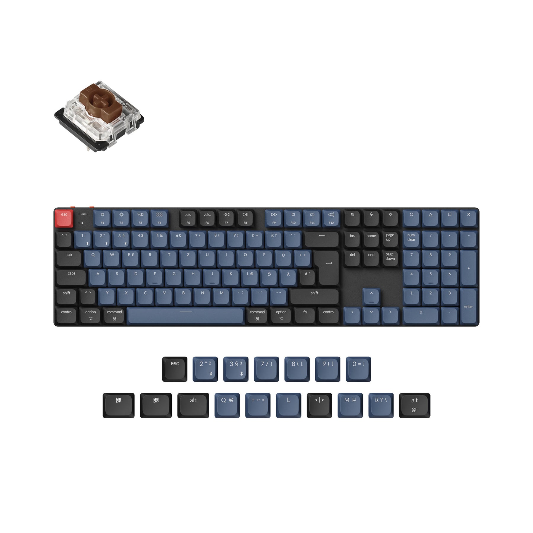 Keychron K5 Pro QMK/VIA Wireless Custom Mechanical Keyboard ISO-Layout-Sammlung