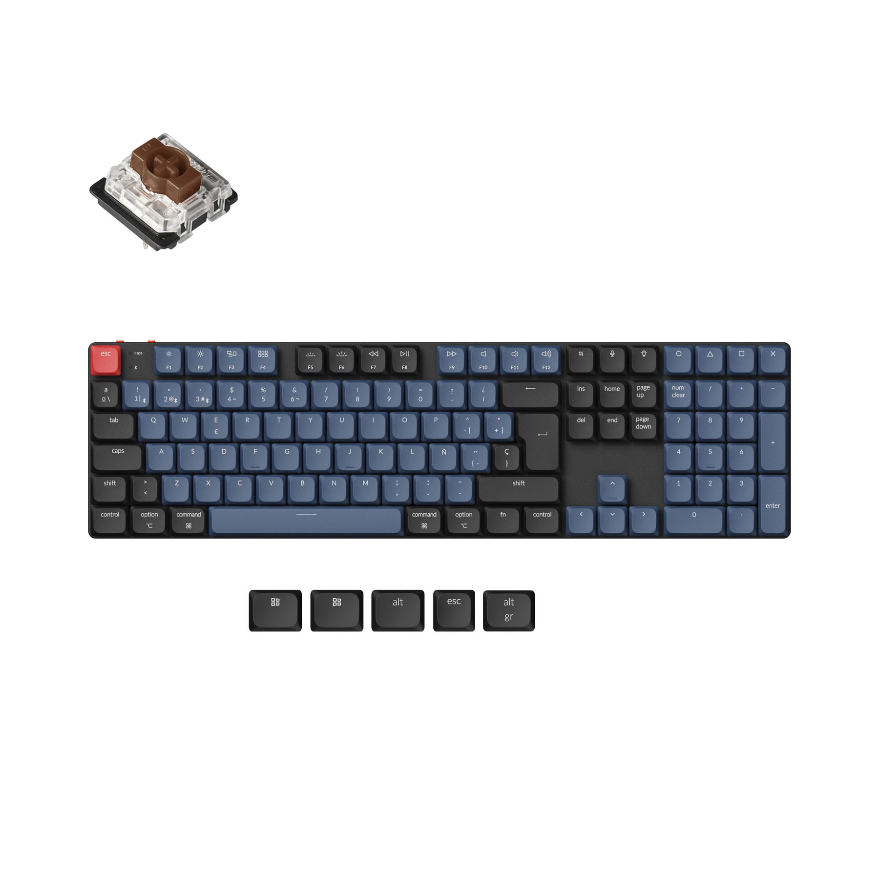 Keychron K5 Pro QMK/VIA Wireless Custom Mechanical Keyboard ISO-Layout-Sammlung