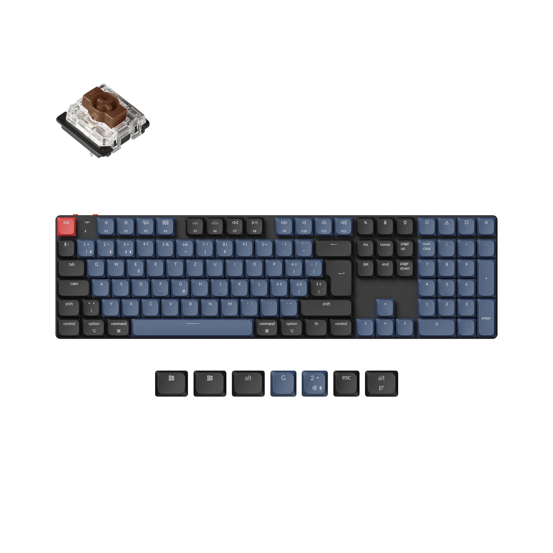 Keychron K5 Pro QMK/VIA Wireless Custom Mechanical Keyboard ISO-Layout-Sammlung