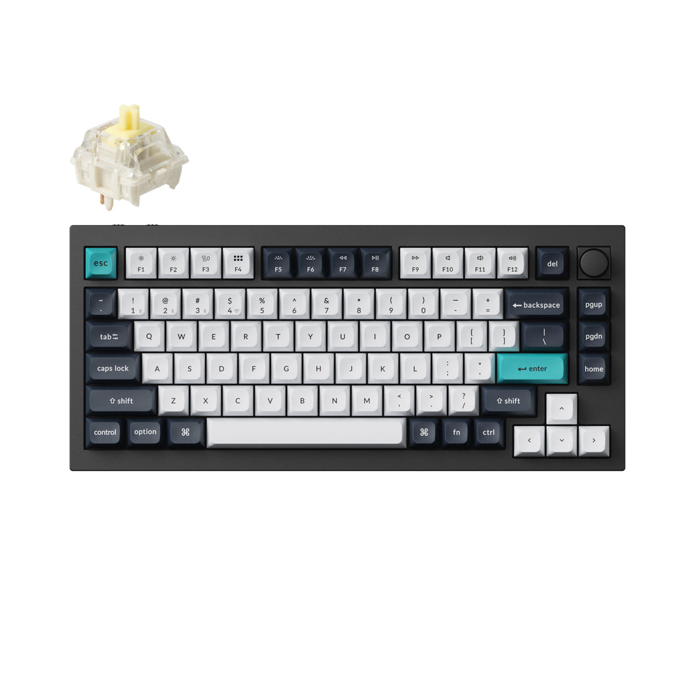 Keychron Q1 Max QMK/VIA Drahtlose benutzerdefinierte mechanische Tastatur (US ANSI Layout)