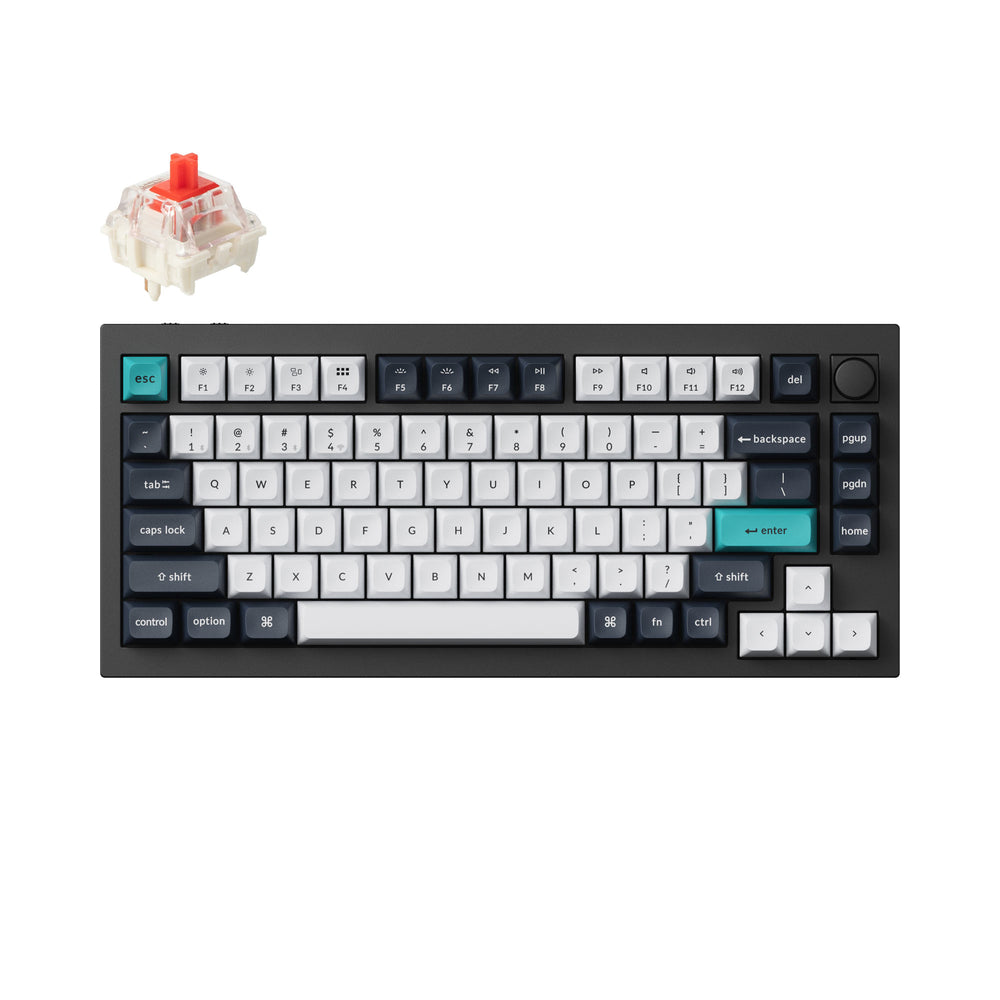 Keychron Q1 Max QMK/VIA Drahtlose benutzerdefinierte mechanische Tastatur (US ANSI Layout)