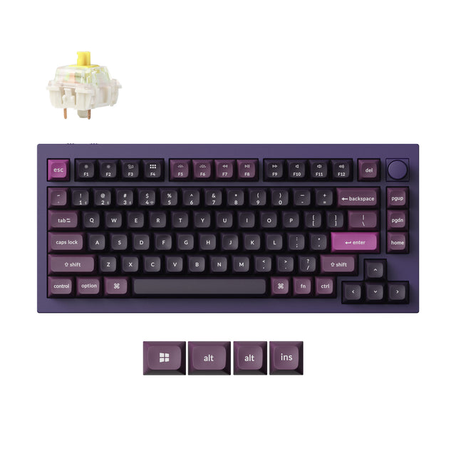 Keychron Q1 Max QMK/VIA Drahtlose benutzerdefinierte mechanische Tastatur (US ANSI Layout)