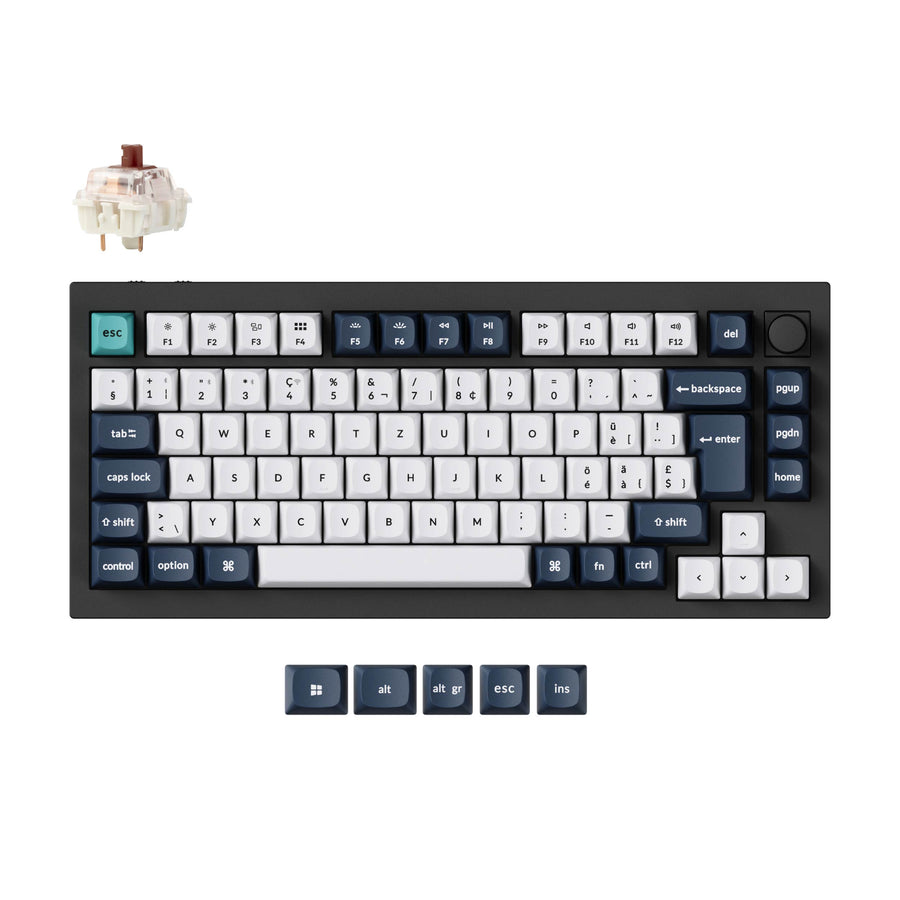 Keychron Q1 Max QMK/VIA Wireless Custom Mechanical Keyboard ISO-Layout-Sammlung