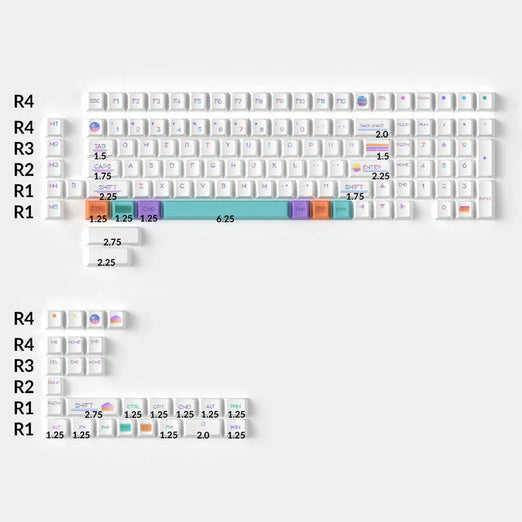 Pixel Sunset - Cherry Profile Dye-Sub PBT Full Keycap Set