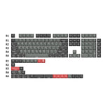 Cherry-Profil Double-Shot PBT vollständiges Tastenkappen-Set - Dolch Rot, Grau Weiß Minze, Blau Schwarz Gelb