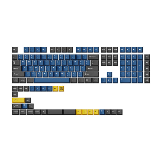 Cherry Profile Double-Shot PBT Full Set Keycaps - Dolch Red, Gray White Mint, Blue Black Yellow