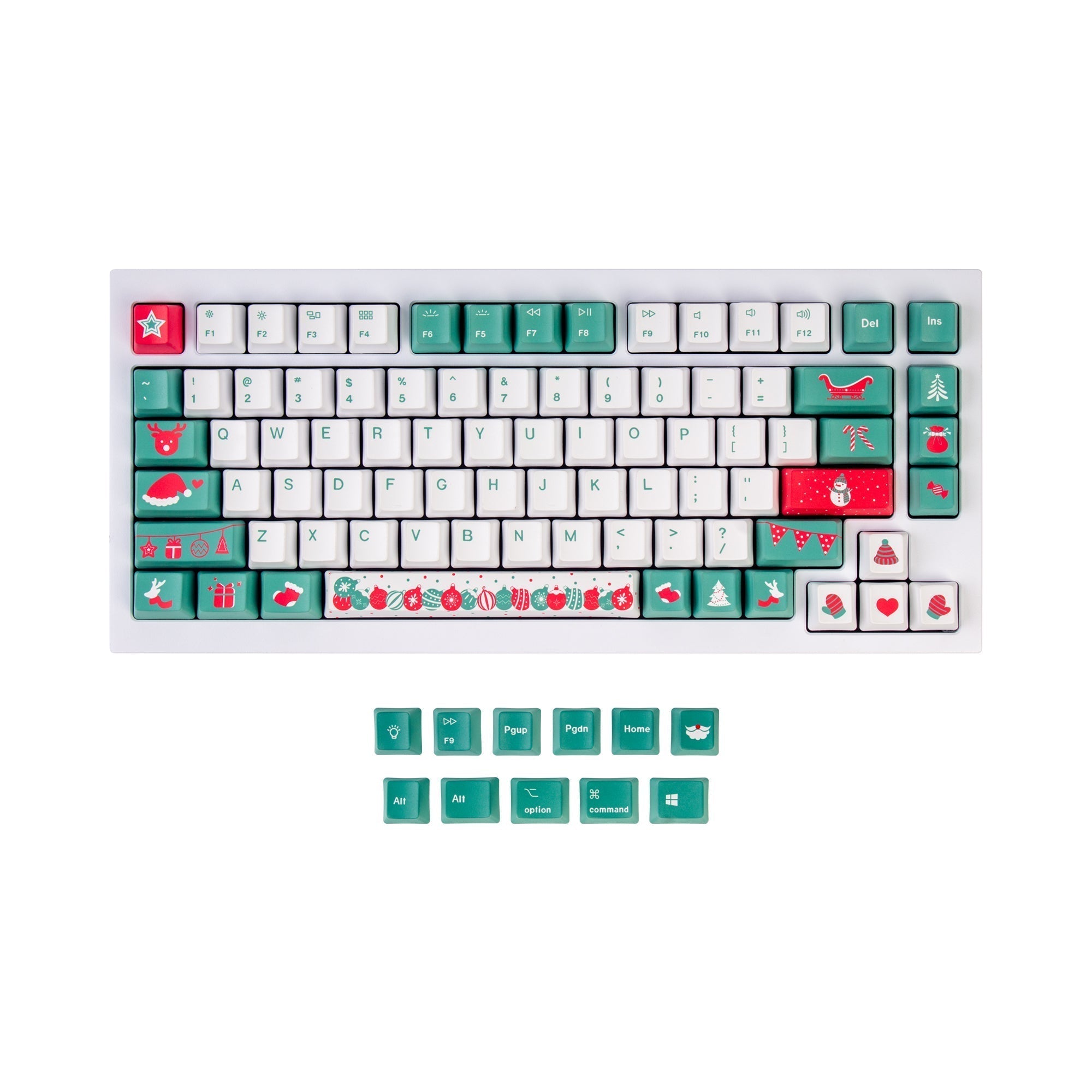 OEM Dye-Sub PBT Keycap-Set - Weihnachtsbaum