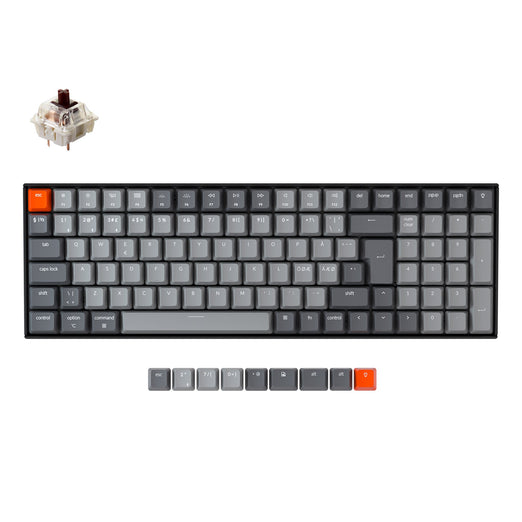 Keychron K4 Wireless Mechanical Keyboard Nordic ISO Layout Version 2 Gateron Brown Switch