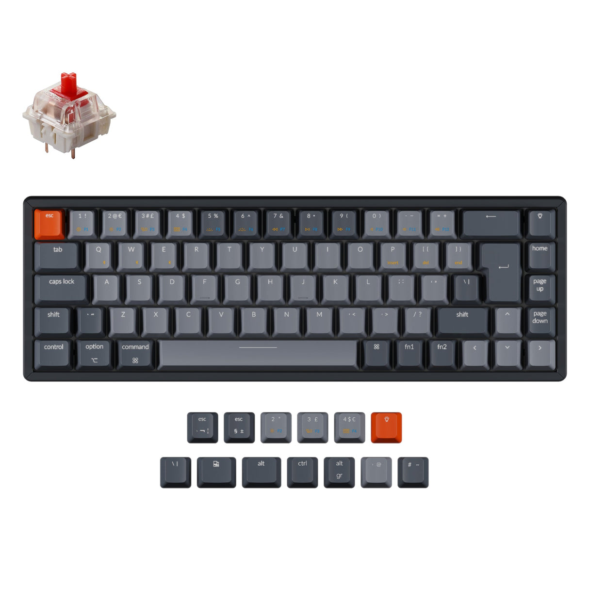 Keychron K6 Kabellose Mechanische Tastatur (UK ISO Layout)