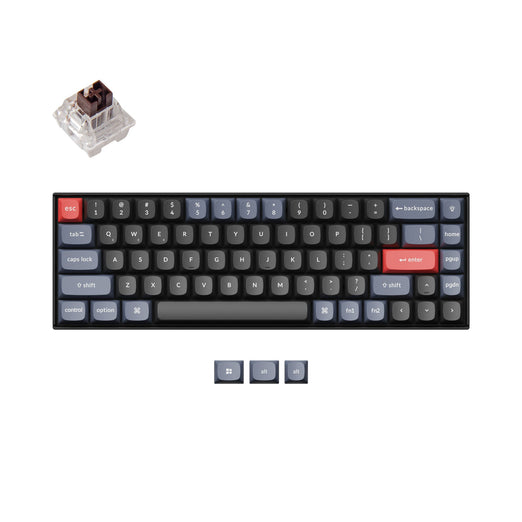 Keychron K6 Pro QMK/VIA Wireless Custom Mechanical Keyboard with 65% layout for Mac Windows Linux hot-swappable with MX switch RGB backlight with Keychron K Pro switch brown