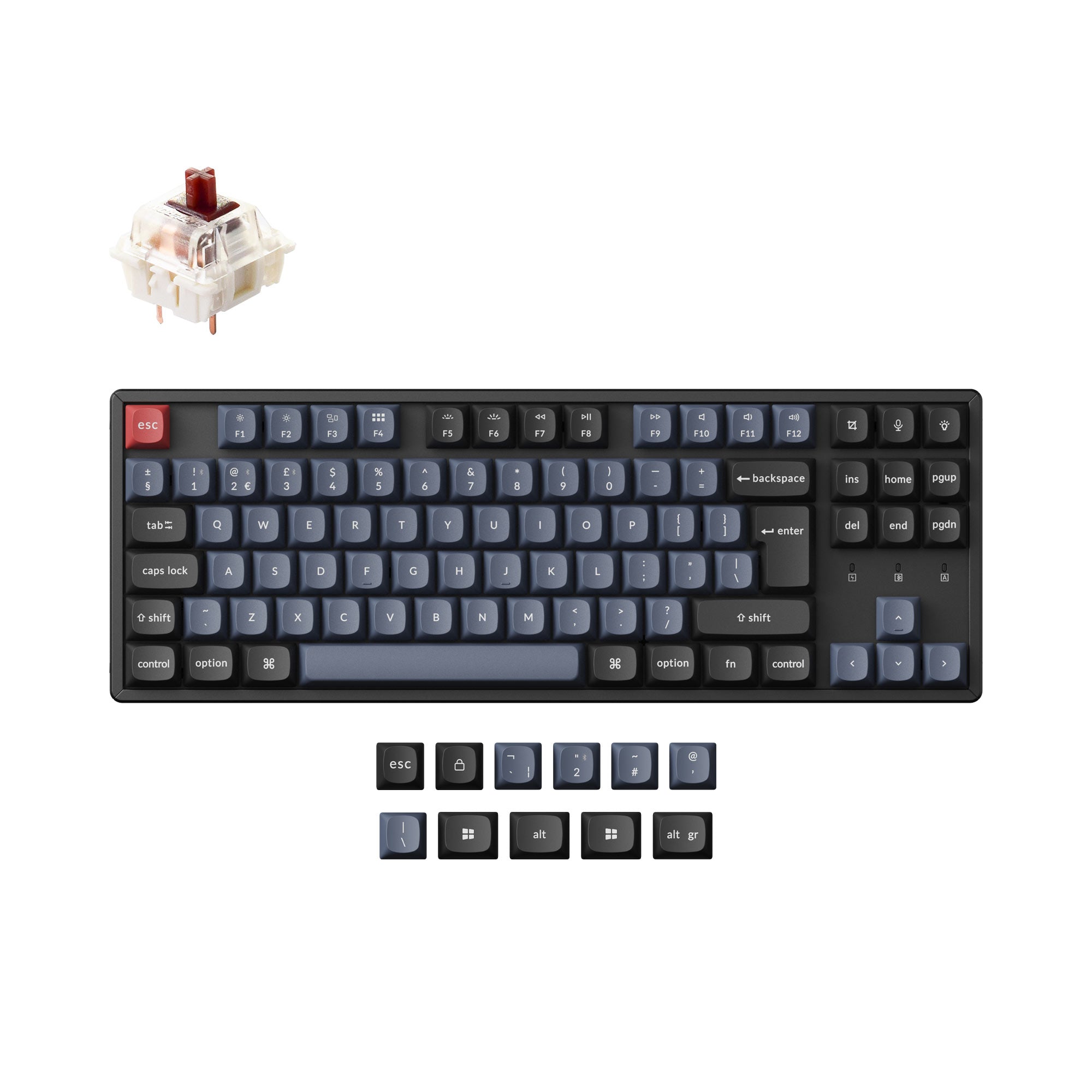 Keychron K8 Pro QMK/VIA Wireless Mechanical Keyboard ISO Layout Collection