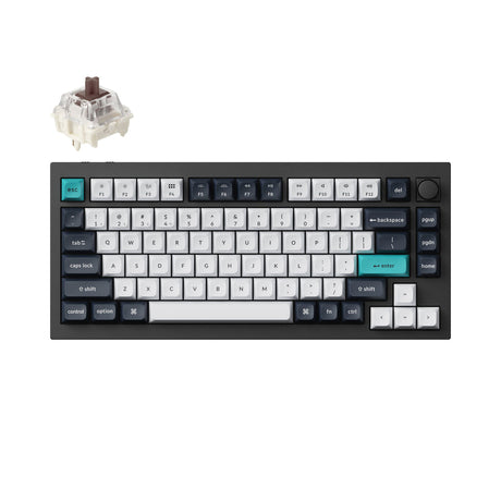 Keychron Q1 Max QMK/VIA Kabellose, individuell anpassbare mechanische Tastatur (US-Layout)