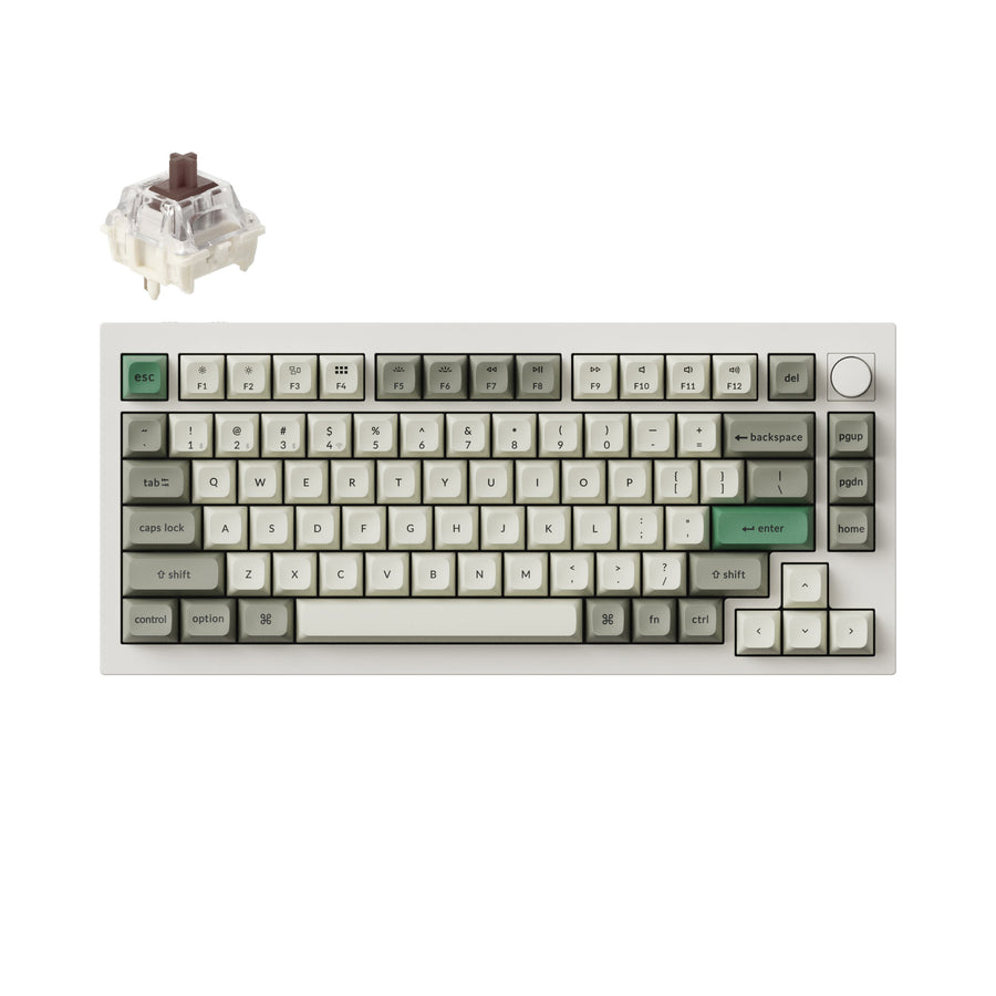 Keychron Q1 Max QMK/VIA Kabellose, individuell anpassbare mechanische Tastatur (US-Layout)