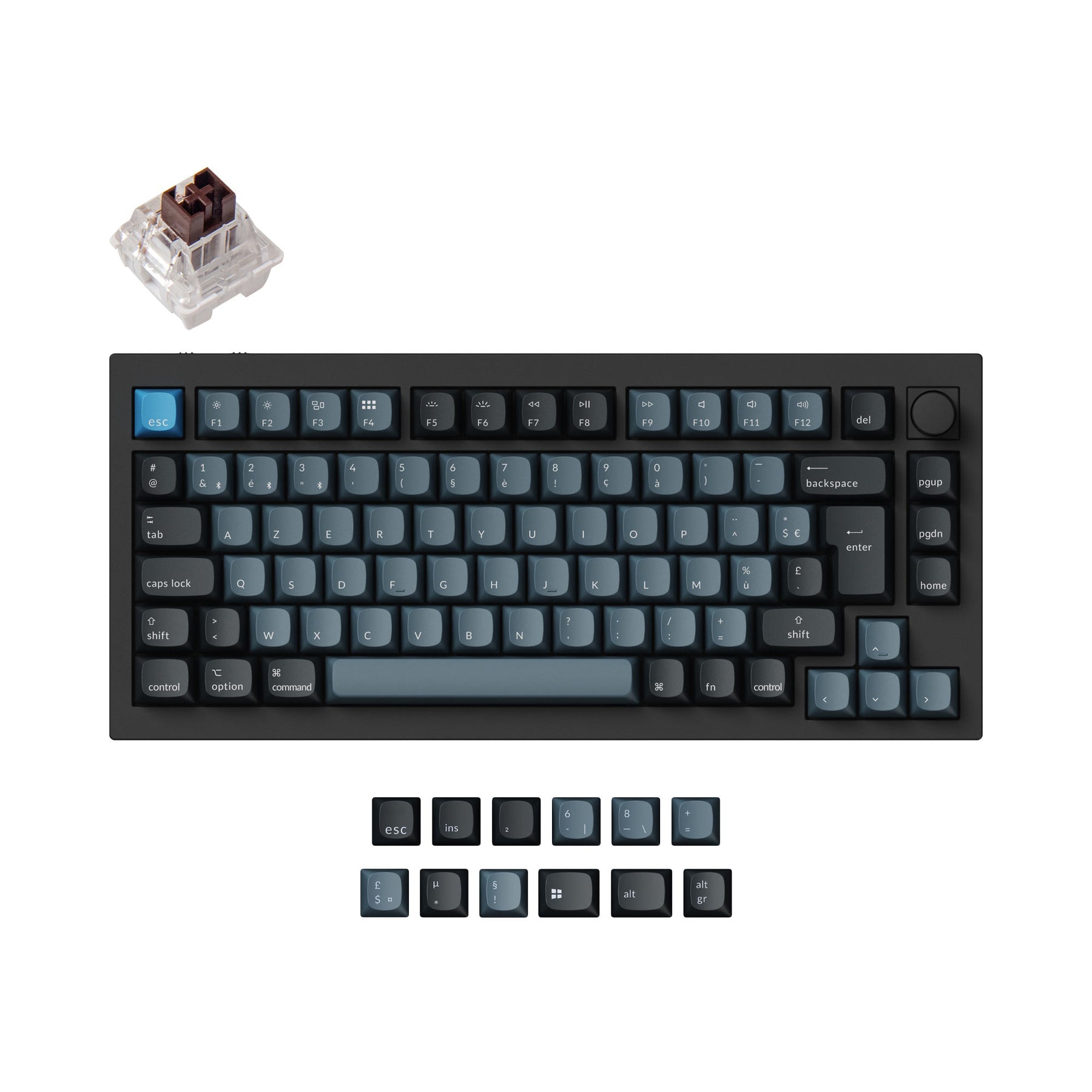 Keychron Q1 Pro QMK/VIA Wireless Custom Mechanical Keyboard ISO Layout Collection