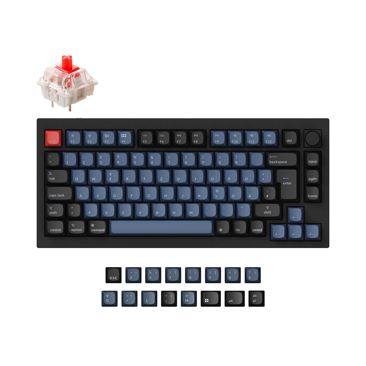 Keychron Q1 QMK Individuelle mechanische Tastatur ISO-Layout Kollektion