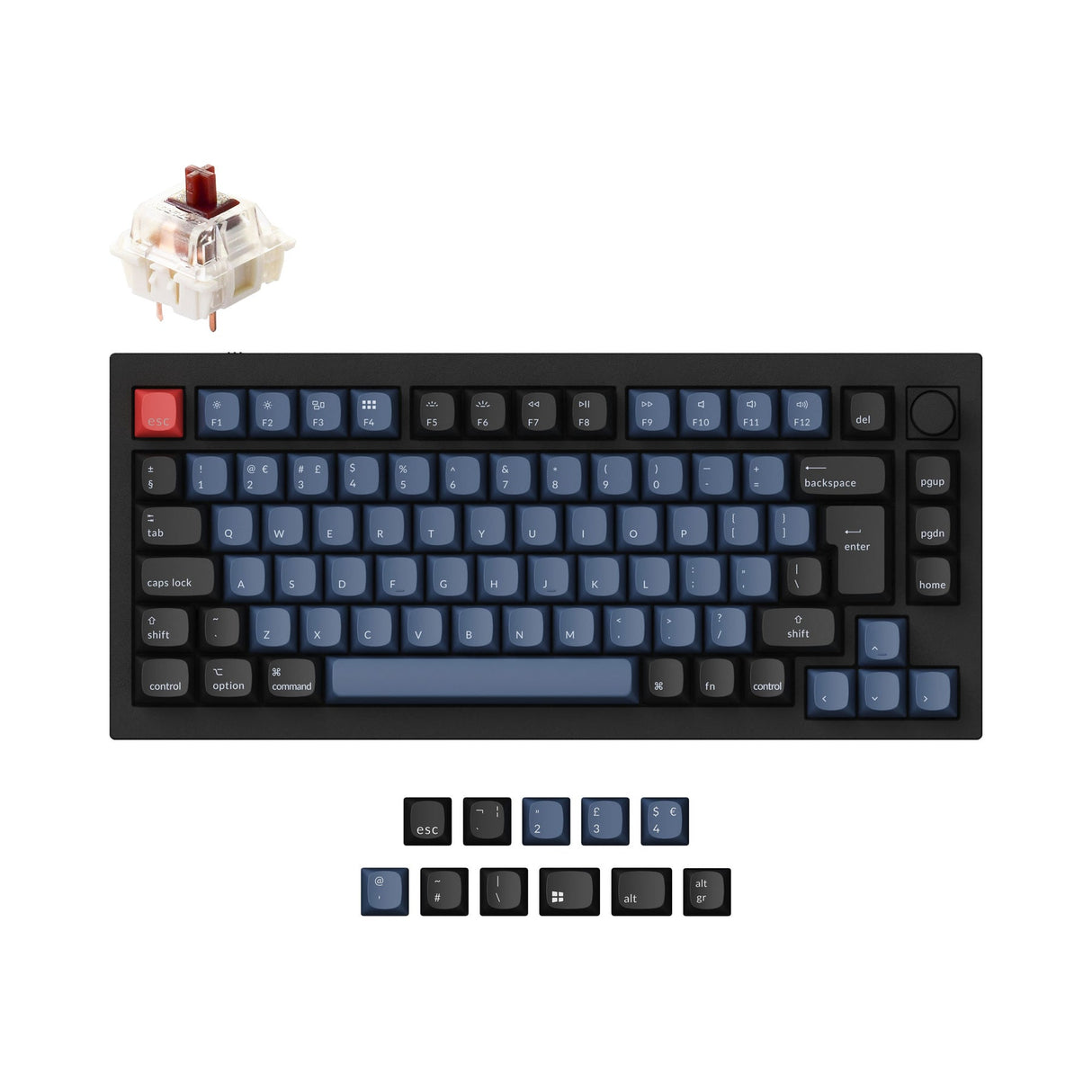 Keychron Q1 QMK Individuelle mechanische Tastatur ISO-Layout Kollektion