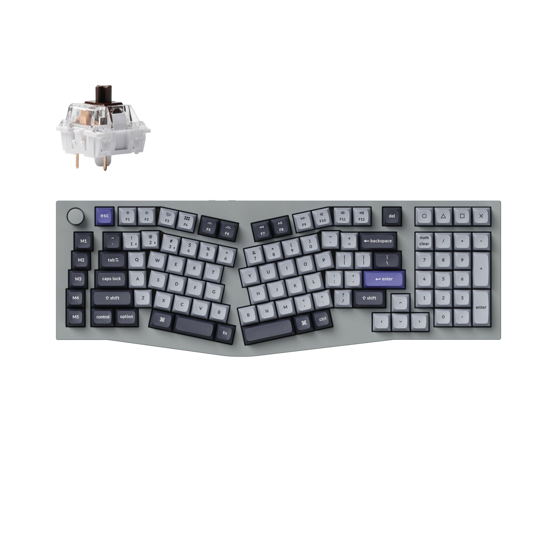 Keychron Q13 Pro (Alice Layout) QMK/VIA Wireless Custom Mechanical Keyboard (US Layout)