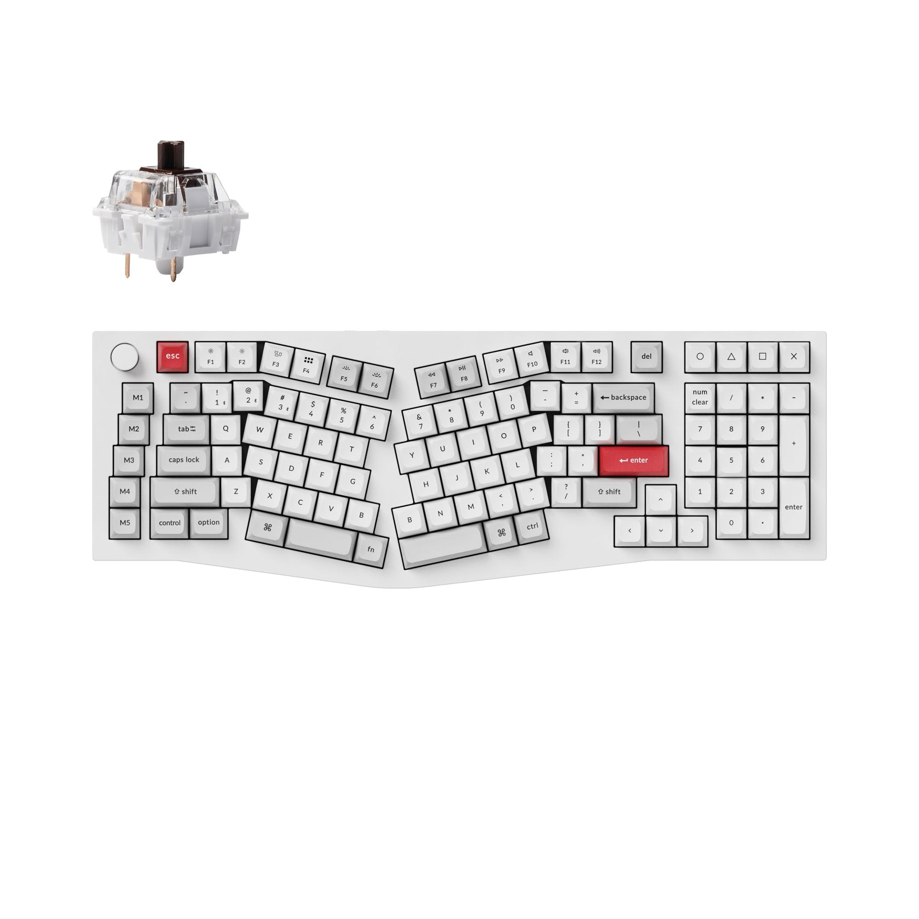 Keychron Q13 Pro (Alice Layout) QMK/VIA Wireless Custom Mechanical Keyboard (US Layout)