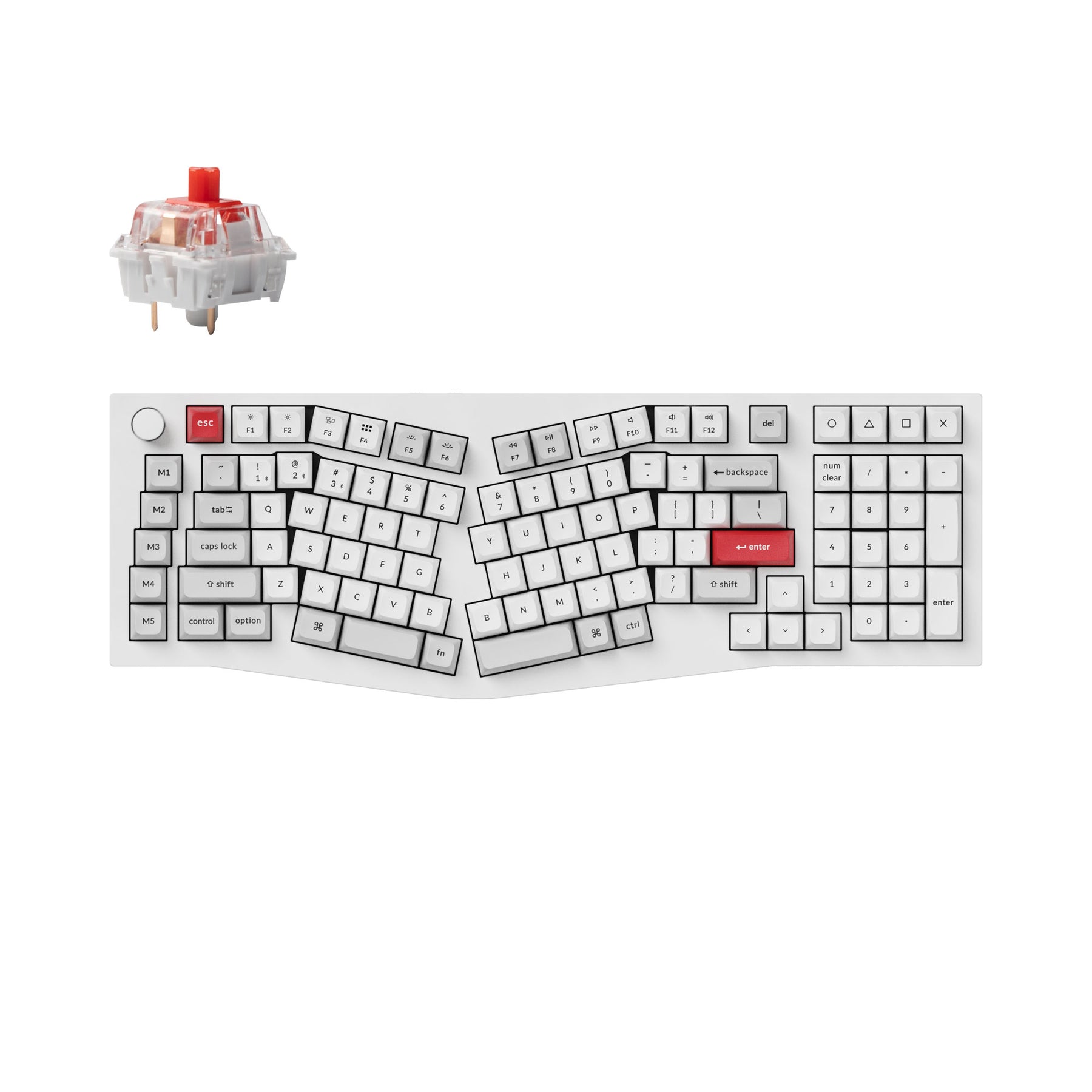 Keychron Q13 Pro (Alice Layout) QMK/VIA Wireless Custom Mechanical Keyboard (US Layout)