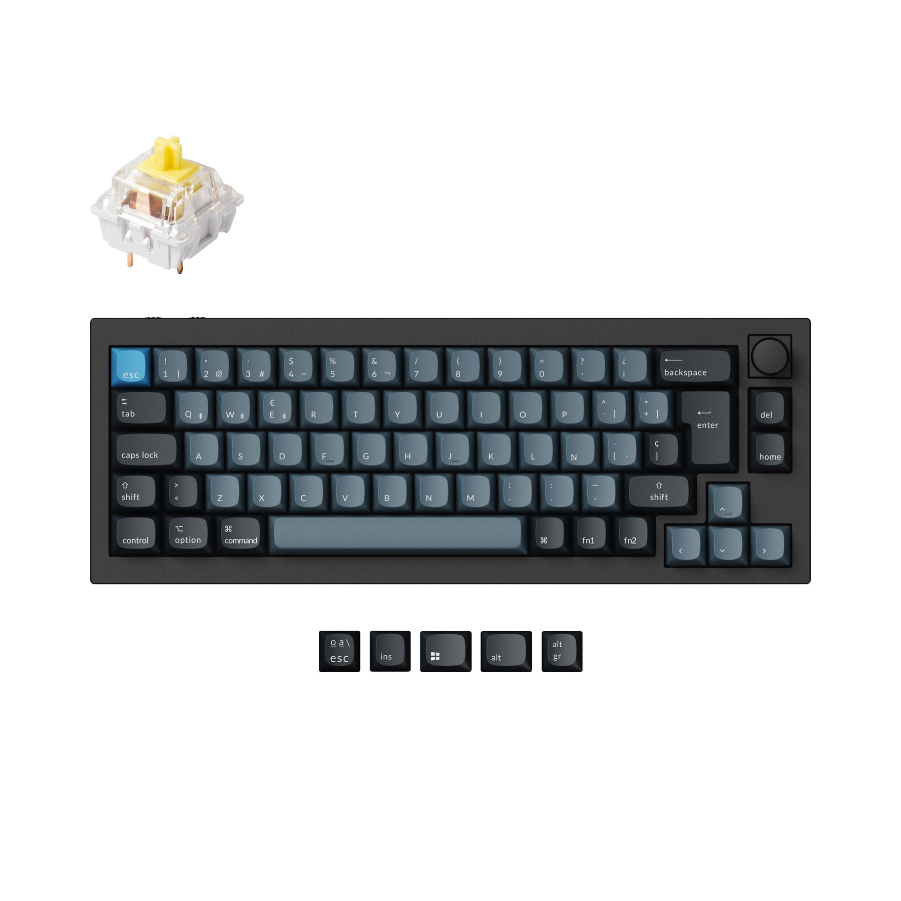 Keychron Q2 Pro QMK/VIA Wireless Custom Mechanical Keyboard ISO Layout Collection