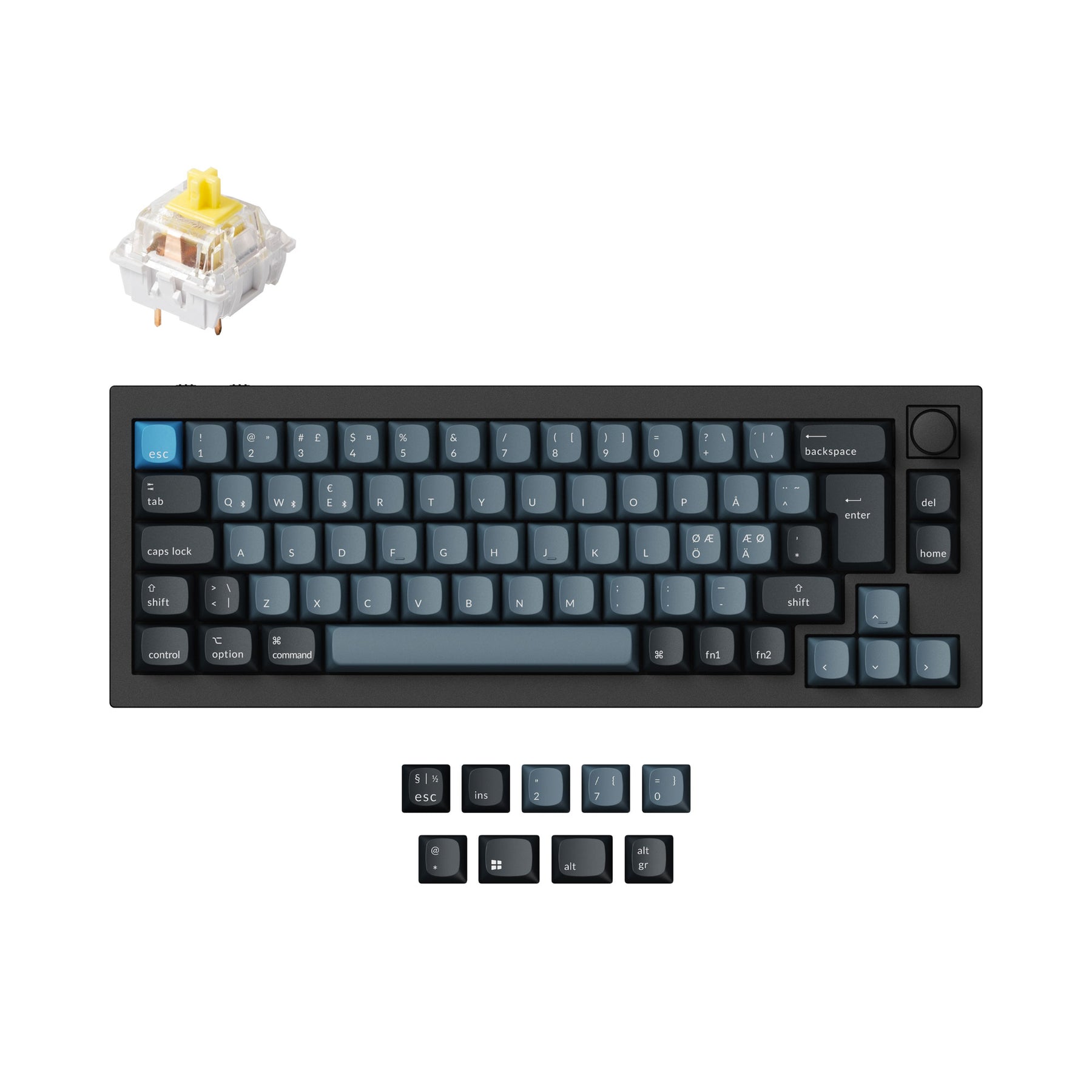 Keychron Q2 Pro QMK/VIA Wireless Custom Mechanical Keyboard ISO Layout Collection