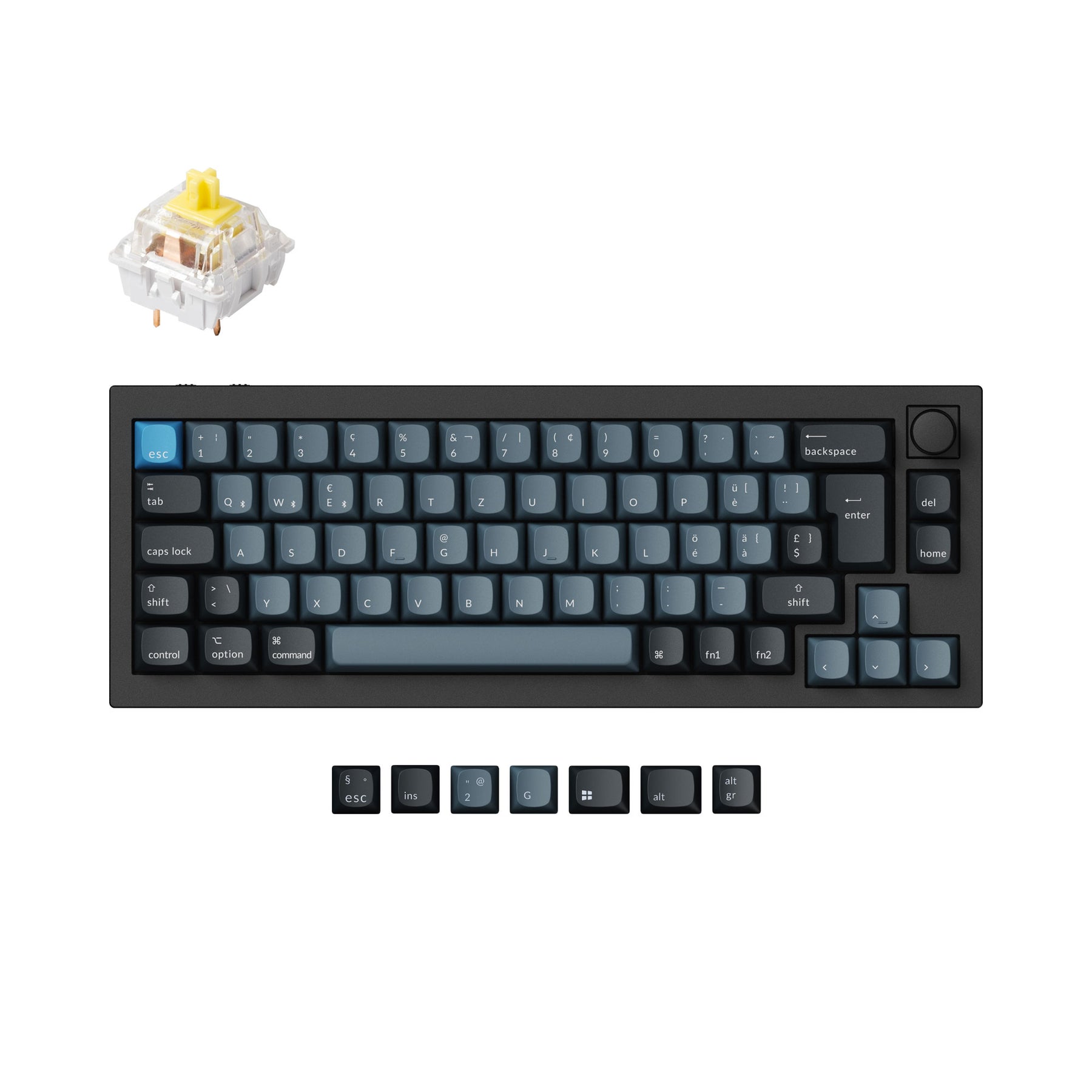 Keychron Q2 Pro QMK/VIA Wireless Custom Mechanical Keyboard ISO Layout Collection