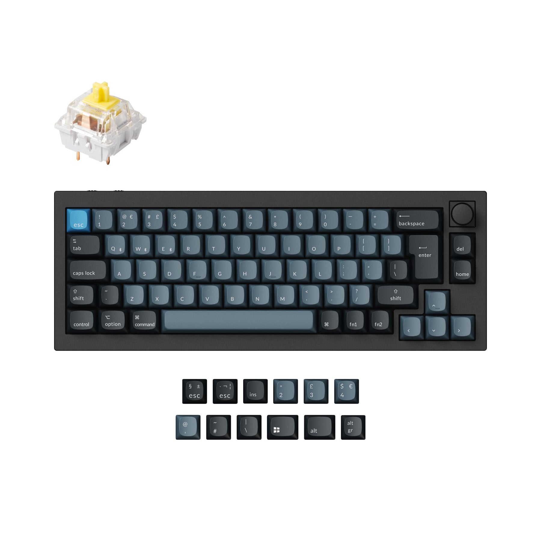 Keychron Q2 Pro QMK/VIA Wireless Custom Mechanical Keyboard ISO Layout Collection