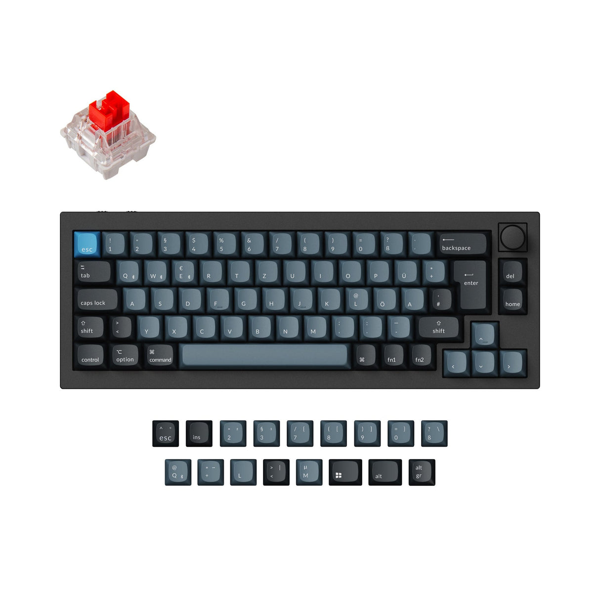 Keychron Q2 Pro QMK/VIA Kabellose, individuell anpassbare mechanische Tastatur ISO-Layout Kollektion