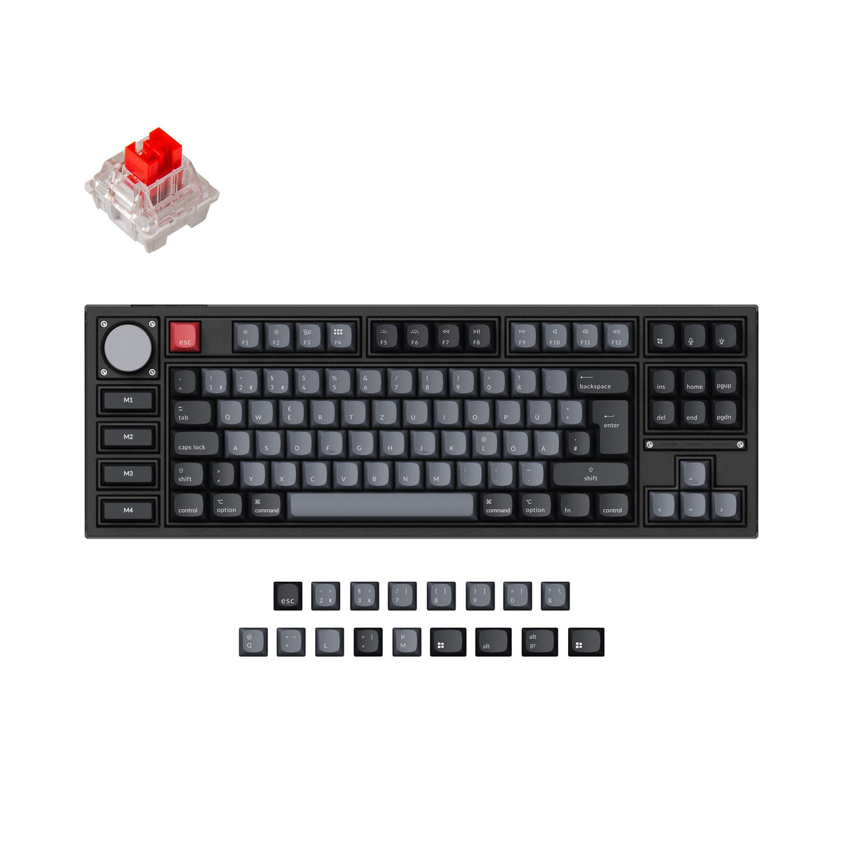 Keychron Q3 Pro QMK/VIA Kabellose, individuell anpassbare mechanische Tastatur ISO-Layout Kollektion
