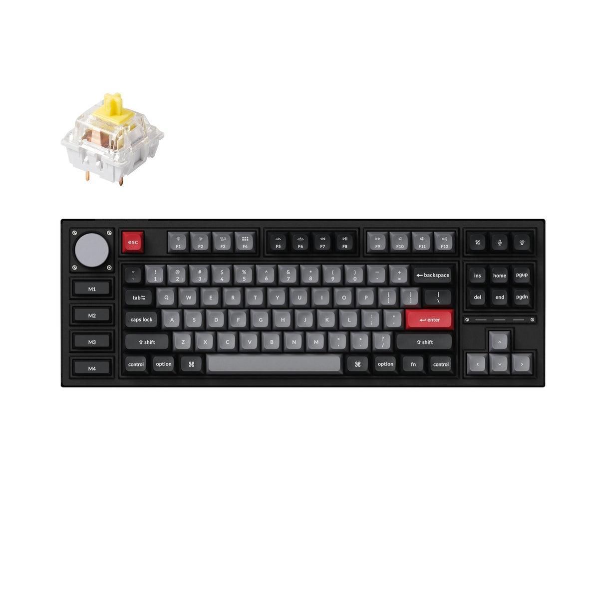 Keychron Q3 Pro QMK/VIA kabellose, individuell anpassbare mechanische Tastatur (US-Layout)