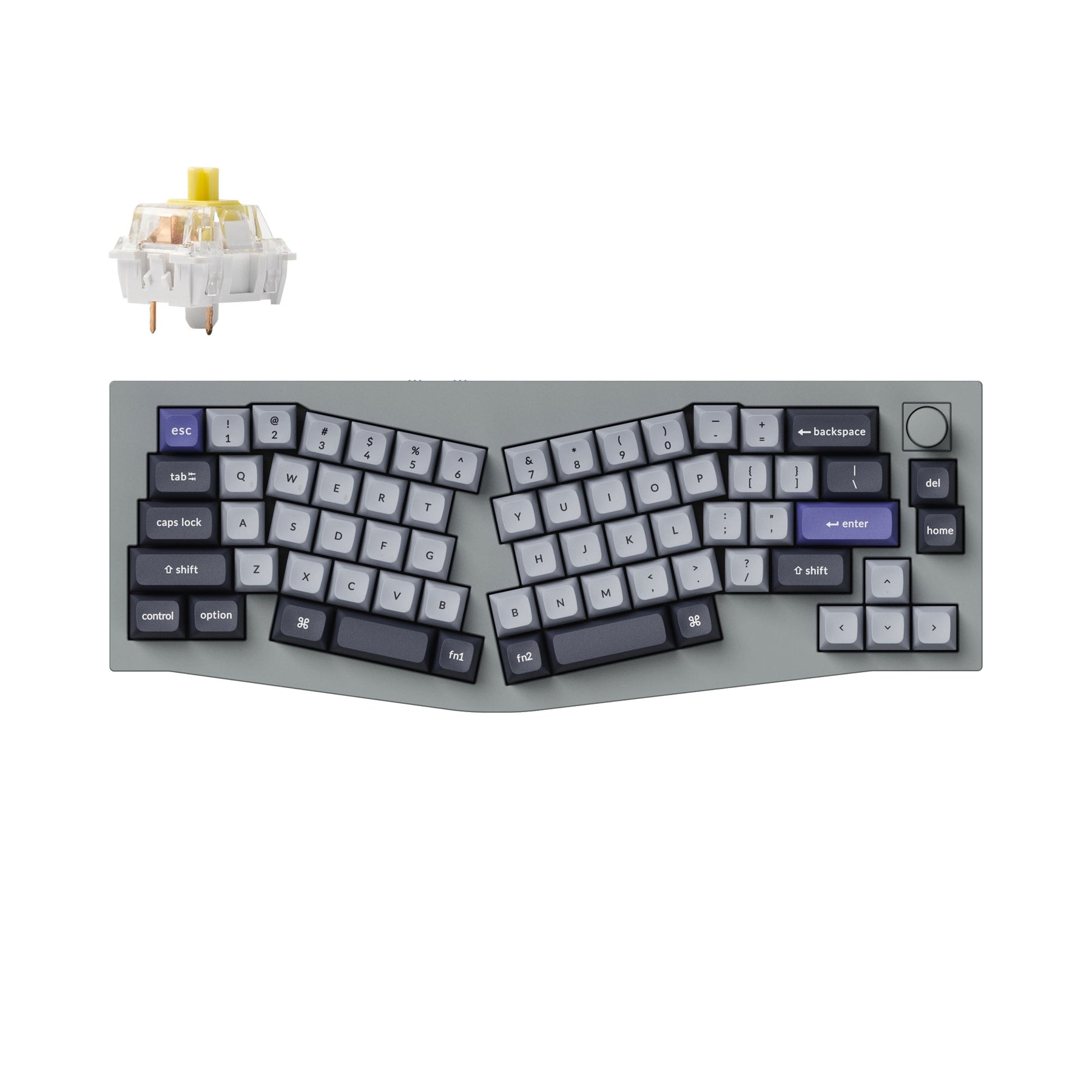 Keychron Q8 Pro (Alice Layout) QMK/VIA Wireless Custom Mechanical Keyboard (US Layout)