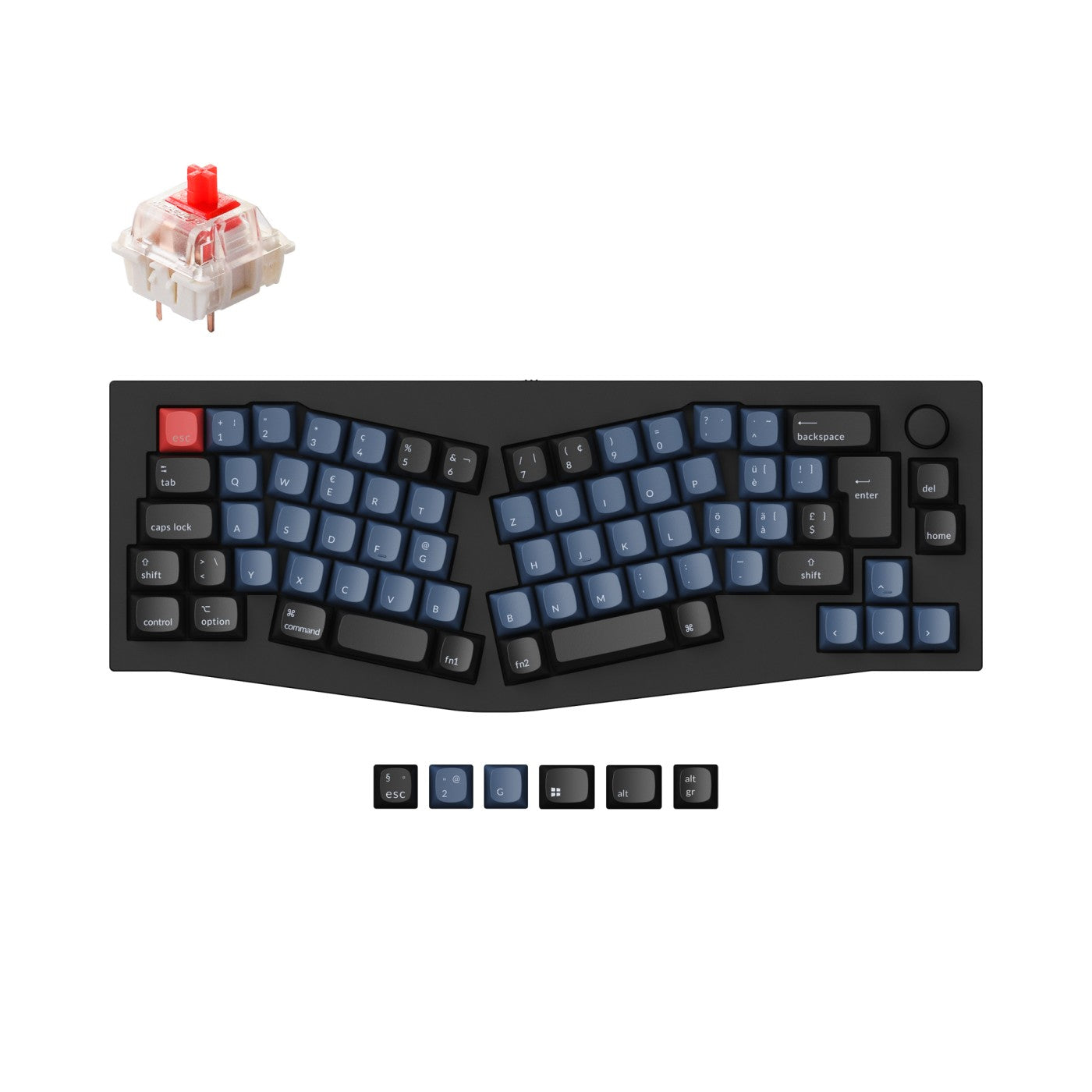 Keychron Q8 (Alice Layout) QMK Custom Mechanical Keyboard ISO Layout Collection