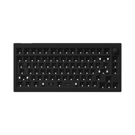 Keychron V1 QMK/VIA Custom Mechanical Keyboard Barebone version Knob version Black frame for Mac Windows Linux