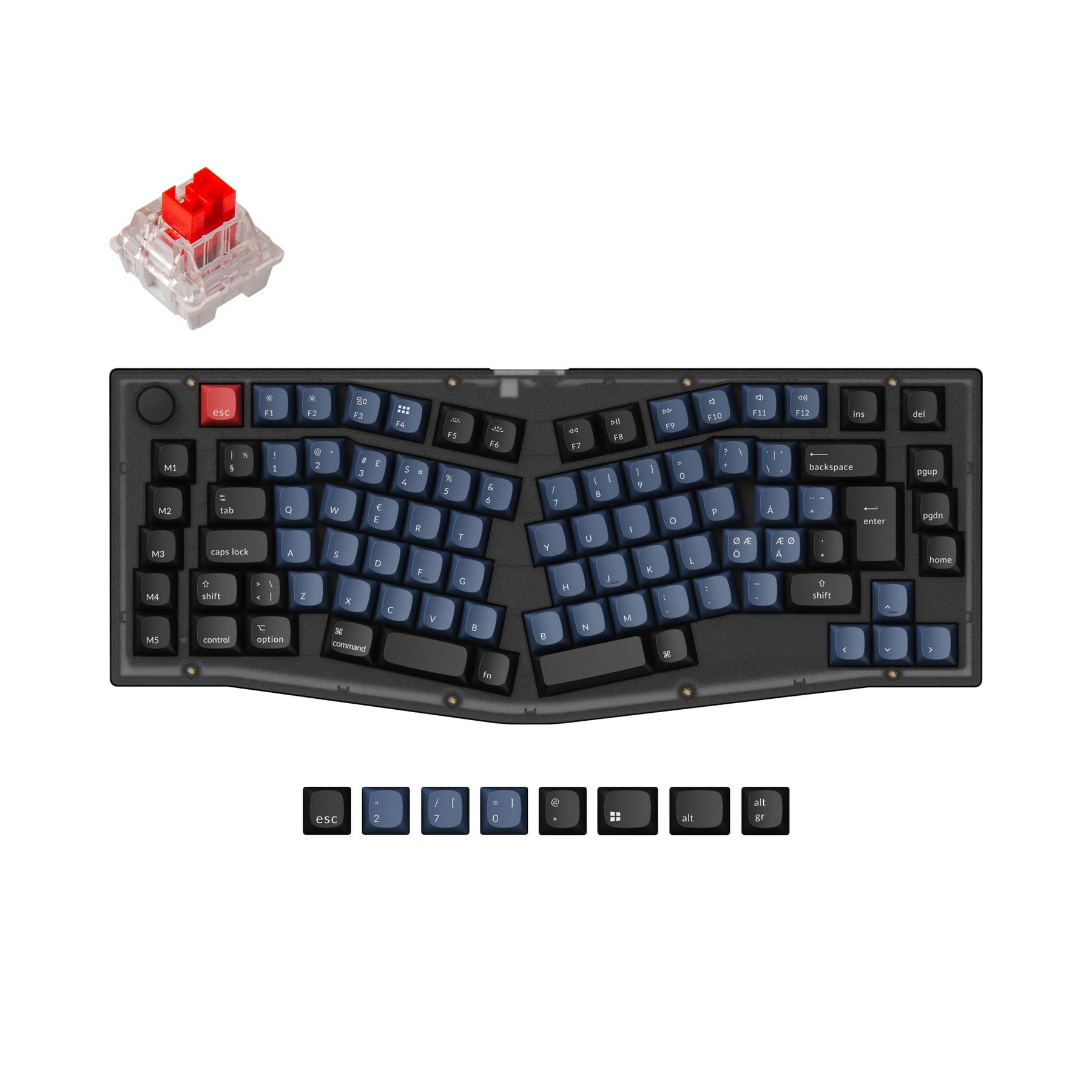 Keychron V10 (Alice Layout) QMK Custom Mechanical Keyboard ISO Layout Collection