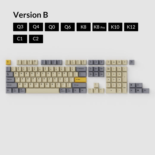 OEM Dye-Sub PBT Tastenkappenset - Weizengrau