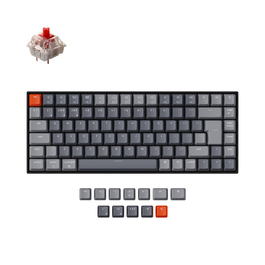 Keychron K2 Wireless Mechanical Keyboard (UK ISO Layout) - Keychron | Wireless Mechanical Keyboards for Mac Windows White Backlight RGB Backlit Gateron Mechanical Red Switch