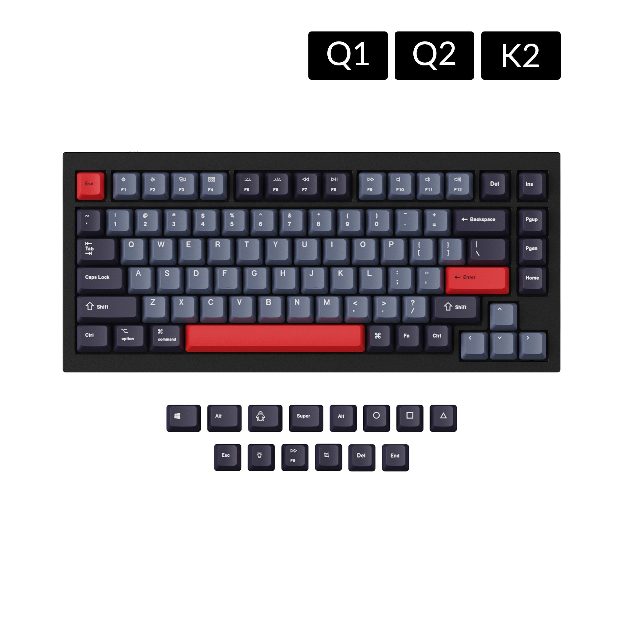 OEM Dye-Sub PBT Tastenkappen-Set - Dolch Rot