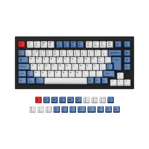 Keychron Q1 Q2 K2 OEM Dye Sub Keycap Set Blue Portugal Layout